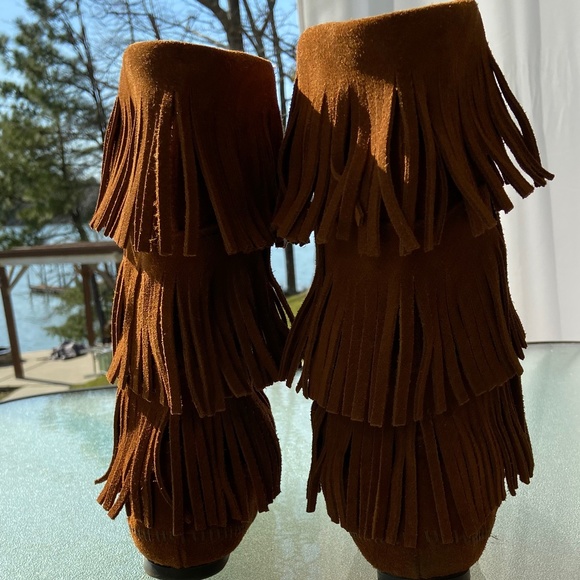 MINNETONKA STYLE 1632 PULL ON BOOT MOCCASINS SIZE 8 - Picture 4 of 7